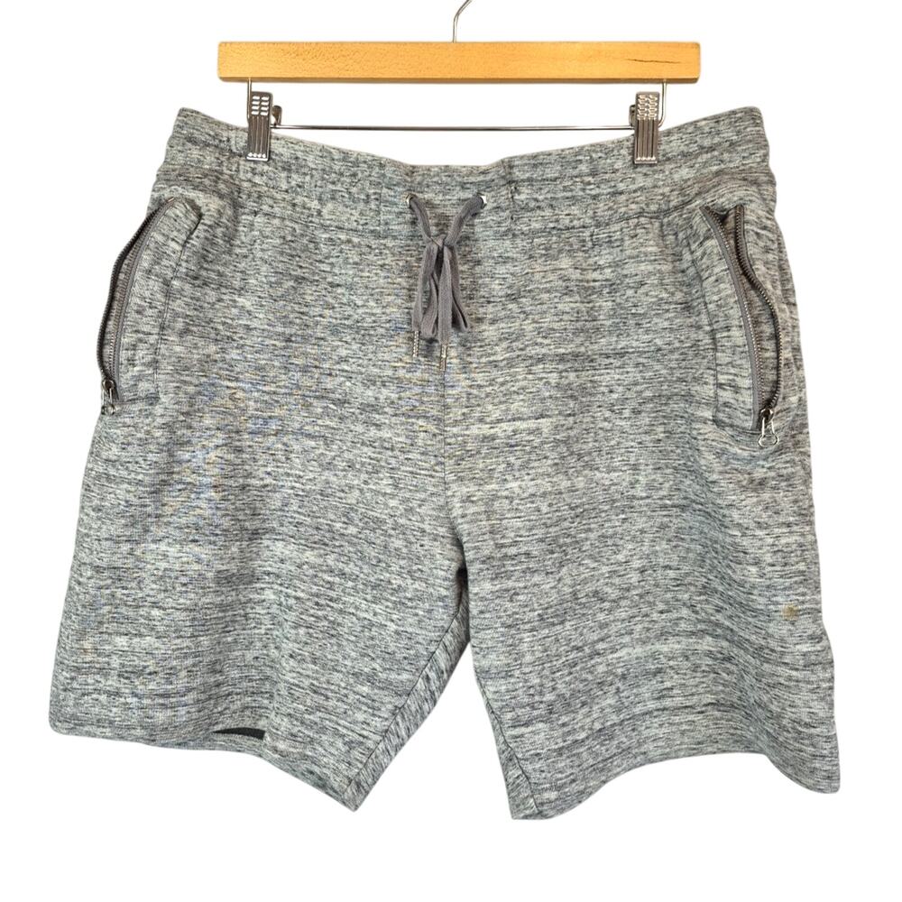 Helmet Lang Sweat Track Shorts Mens XL 35 Gray Heather Pockets HLM8812 Summer